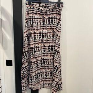 Pink black grey and white maxi skirt